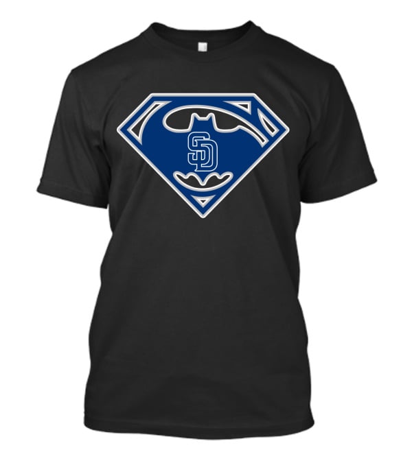 Sd Padres Batman Superman Logo Mashup T-Shirt