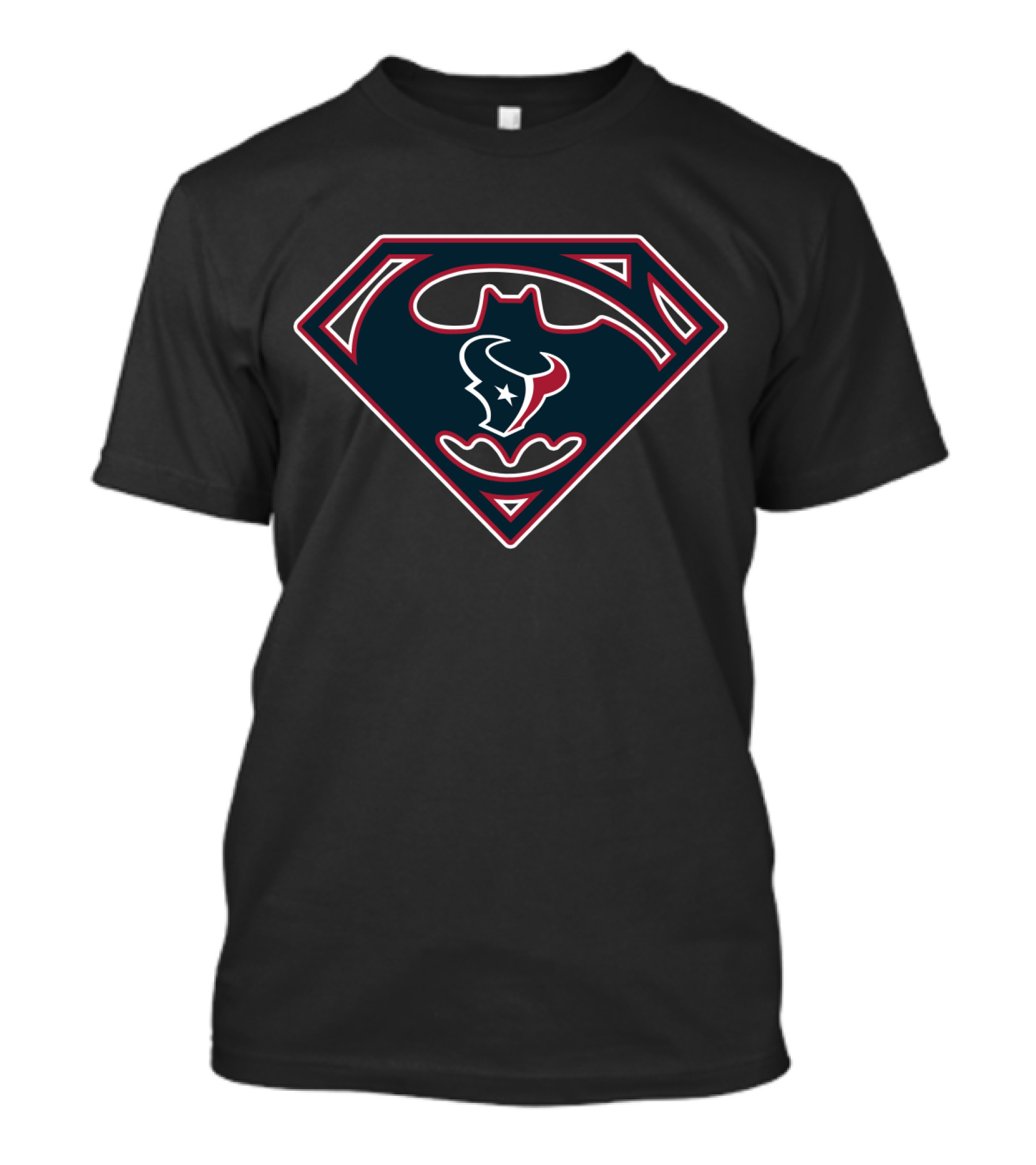 Houston Texans Superman Batman Logo Fusion T-Shirt