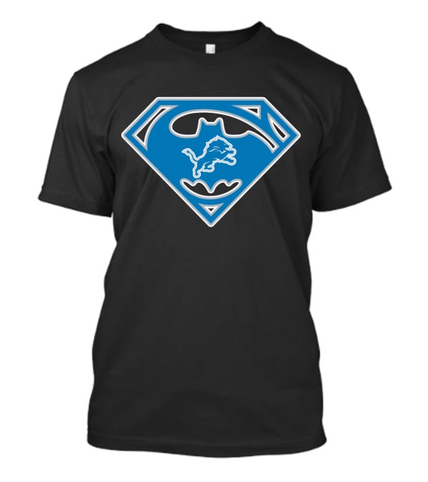 Detroit Lions Superman Batman T-Shirt