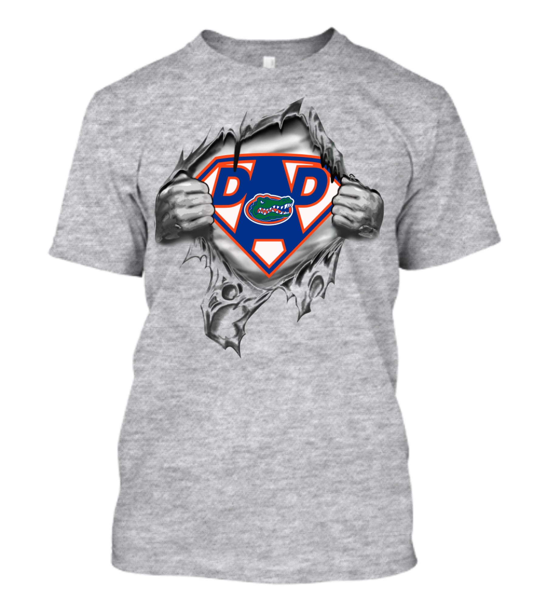 Dad University Of Florida Gators Logo Superhero Style T-Shirt