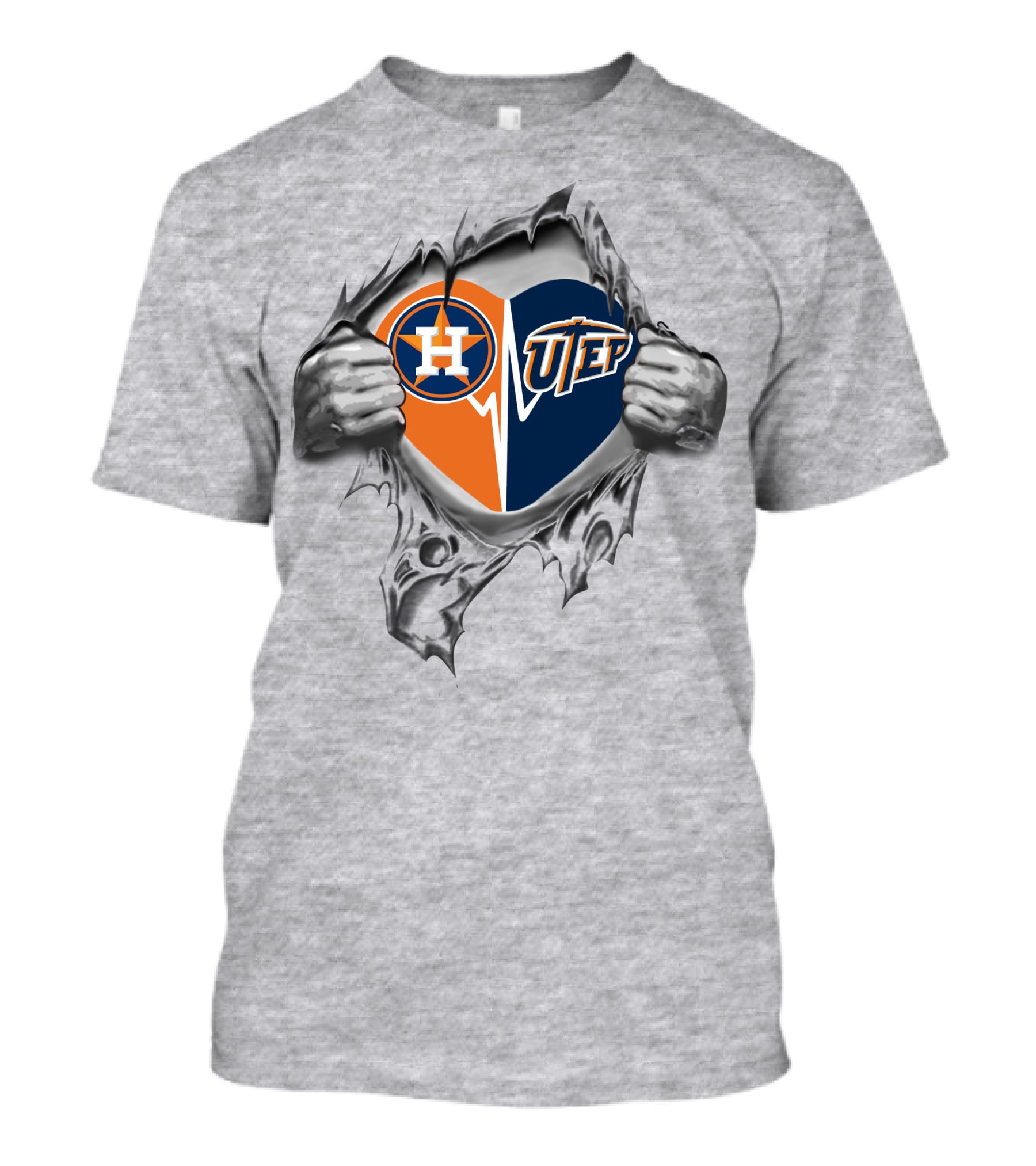 Astros Utep Heart El Paso Miners Fan Spirit T-Shirt