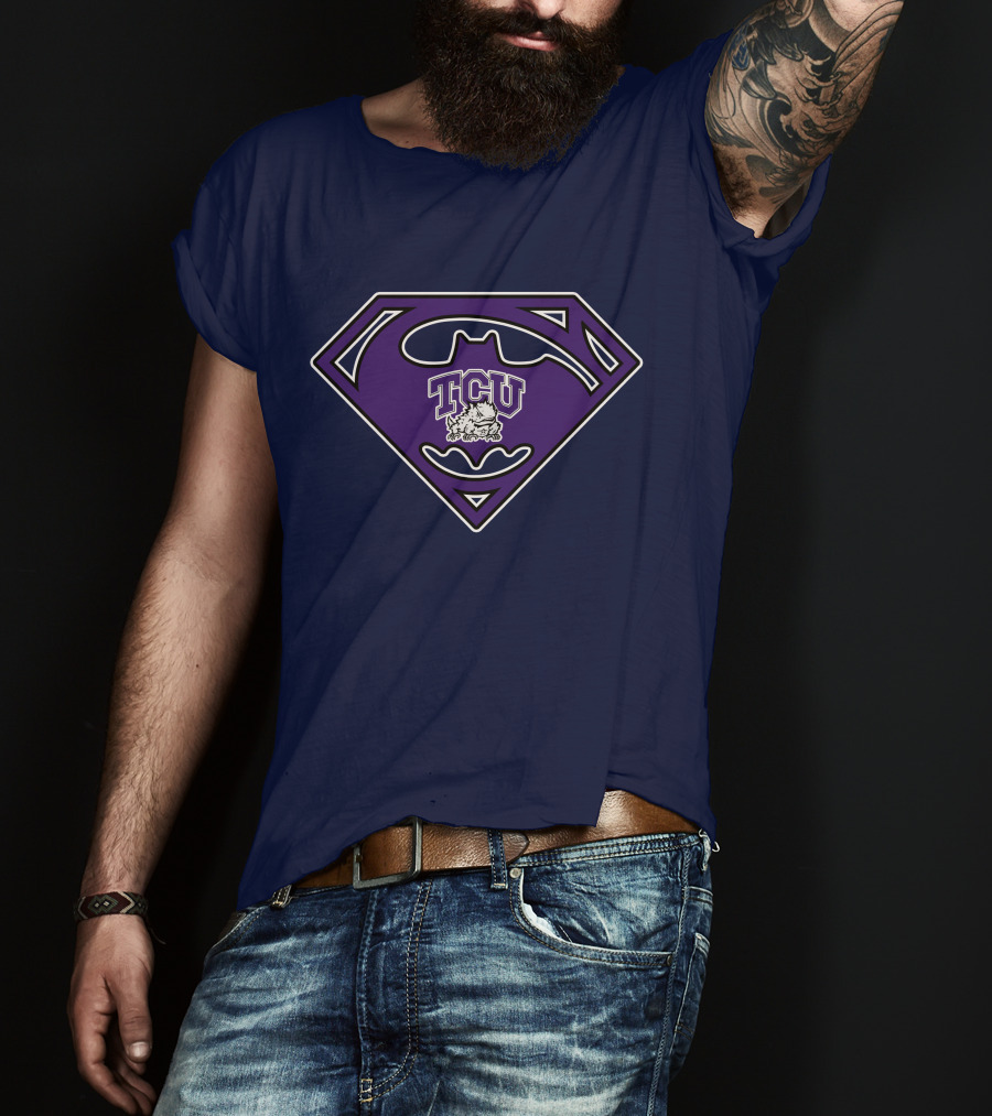 Tcu Horned Frogs Batman Superman T-Shirt