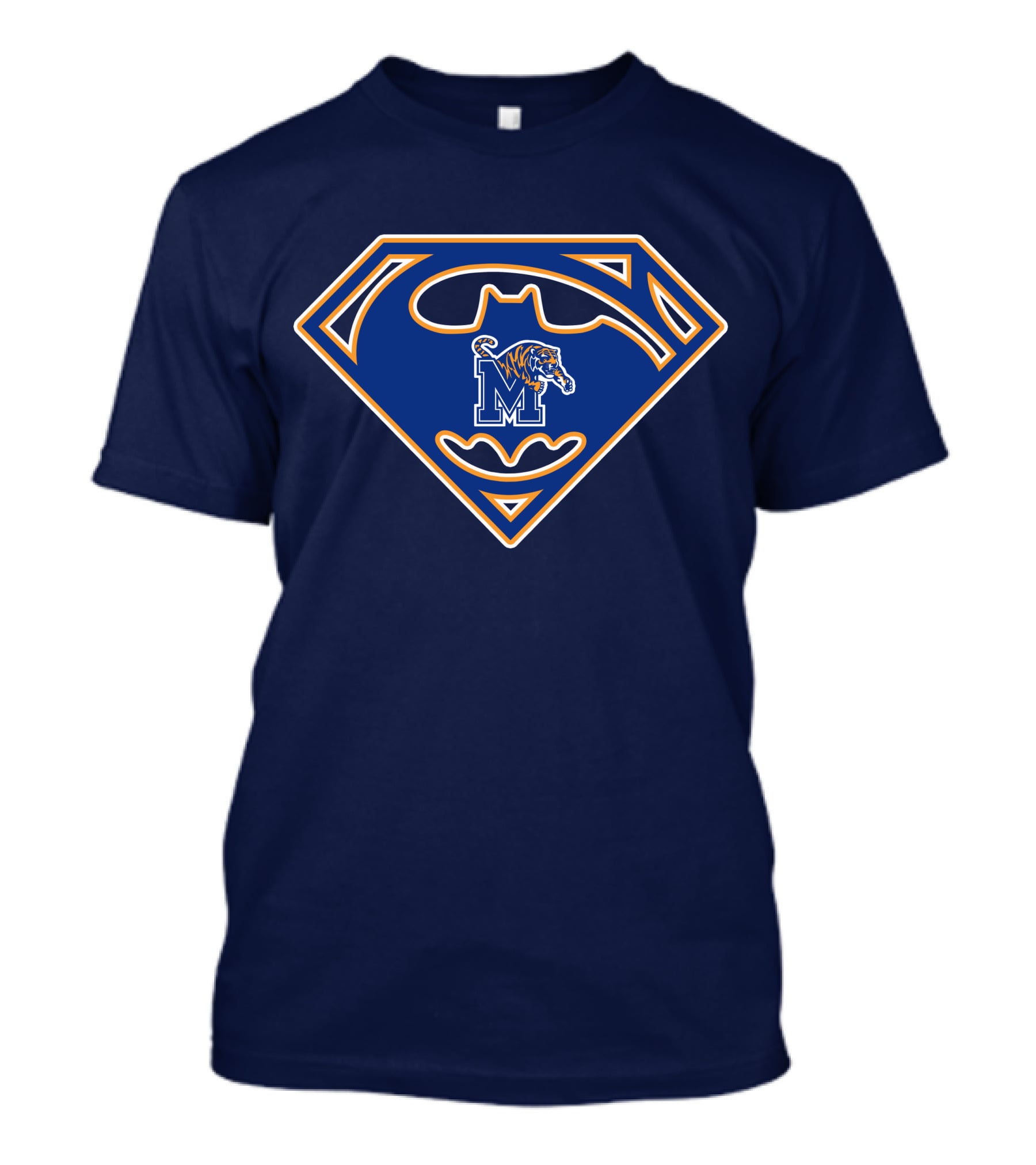 Superman Batman Memphis Tigers M Logo Tiger T-Shirt