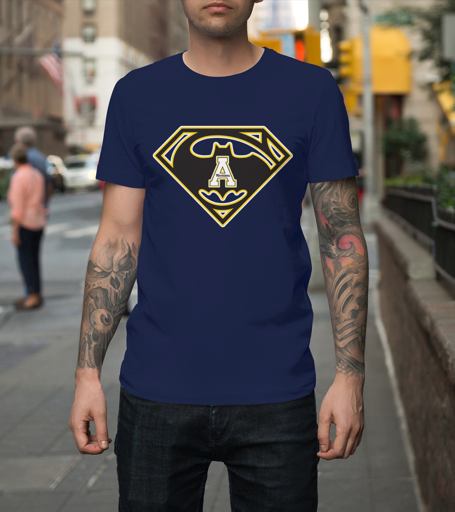 Appalachian State Mountaineers Batman Superman T-Shirt