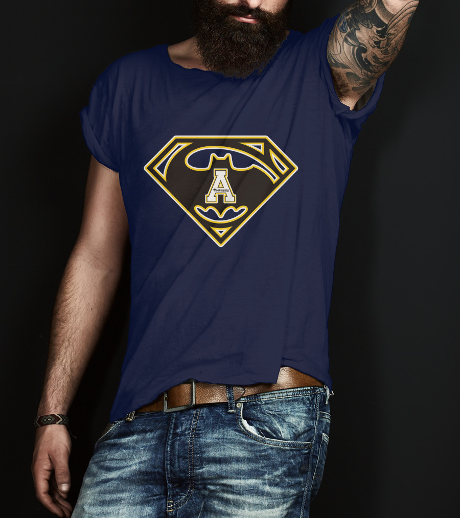 Appalachian State Mountaineers Batman Superman T-Shirt