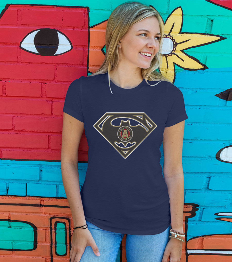 Atlanta United Fc Superman Batman Logo Fusion T-Shirt