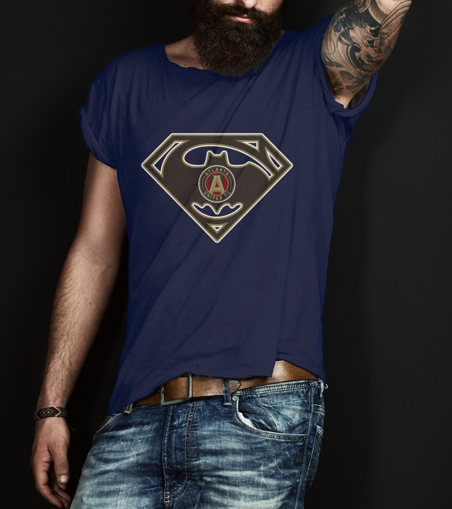 Atlanta United Fc Superman Batman Logo Fusion T-Shirt