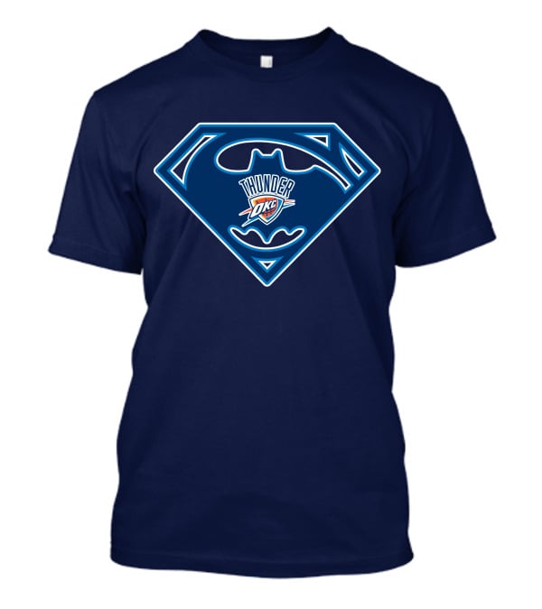 Thunder Okc Batman Superman Logo Mashup T-Shirt