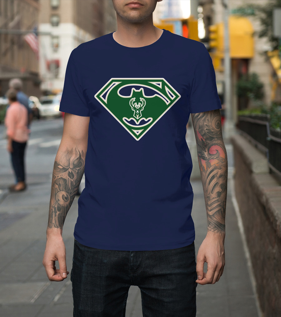 Milwaukee Bucks Superhero Logo 174 T-Shirt