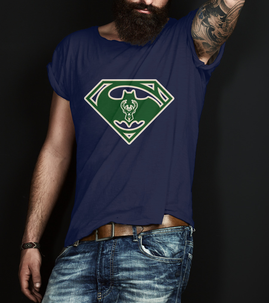 Milwaukee Bucks Superhero Logo 174 T-Shirt
