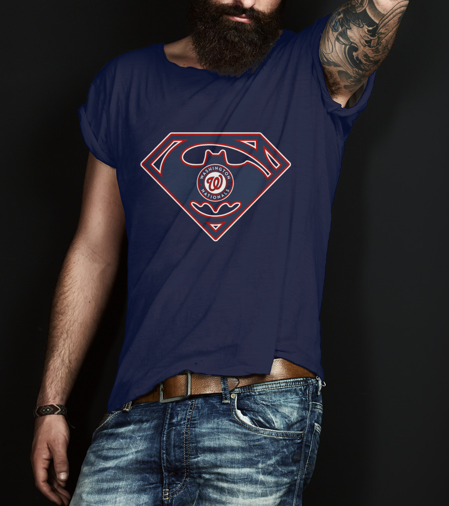 Washington Nationals Superman Batman T-Shirt