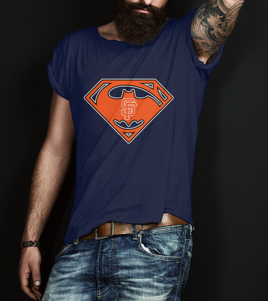 San Francisco Giants Superman Batman T-Shirt