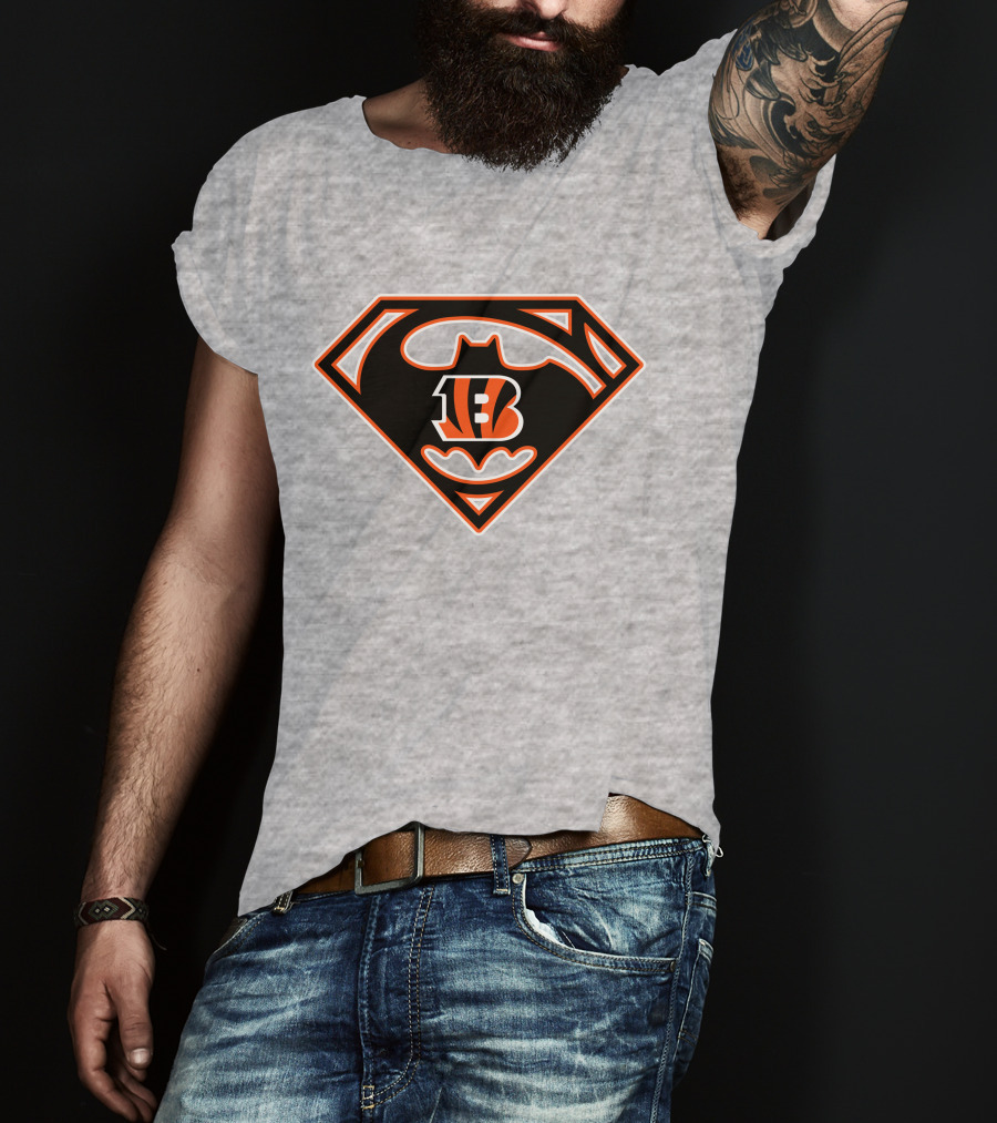 Cincinnati Bengals Batman Superman T-Shirt