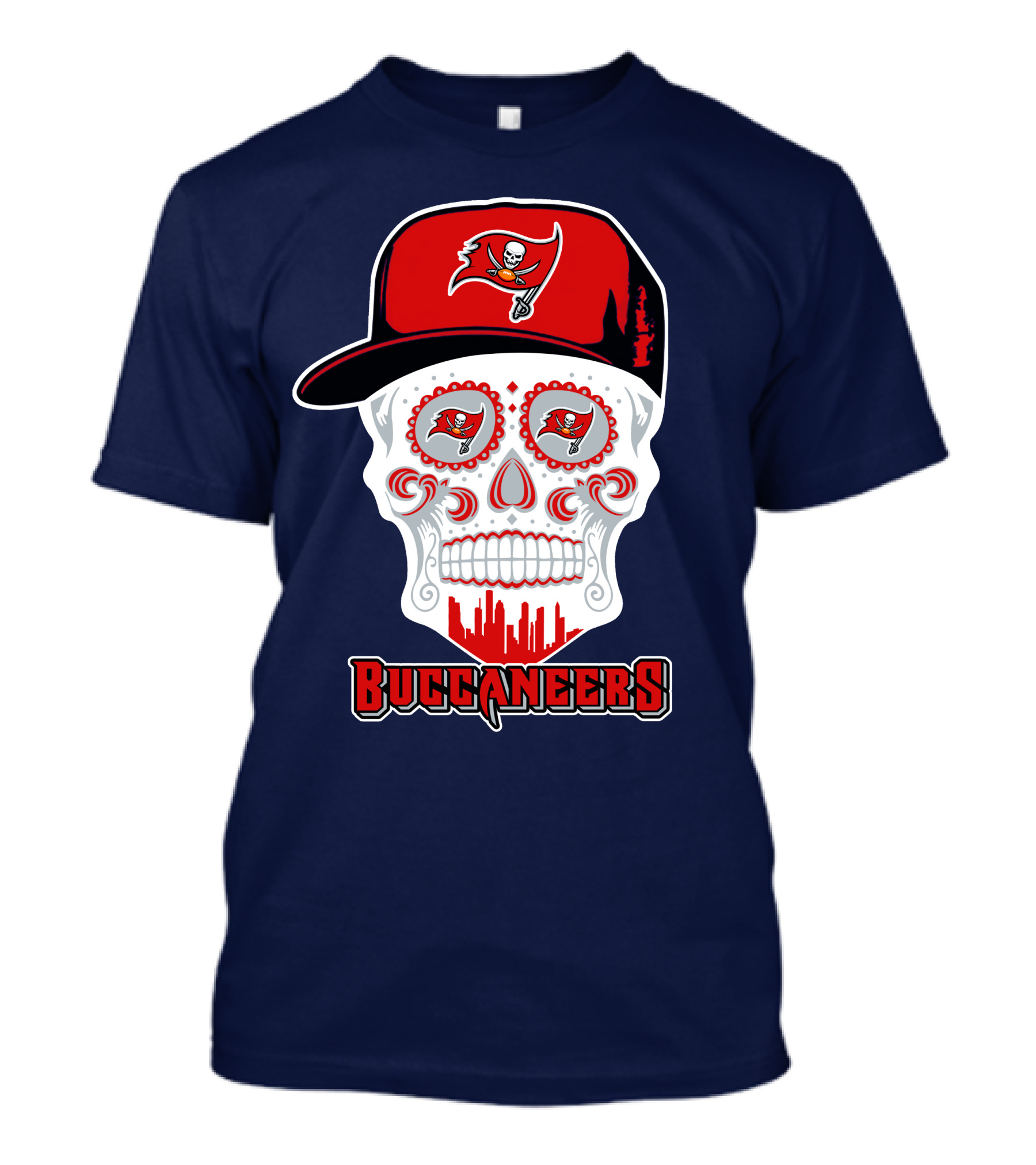 Buccaneers Skull With Hat T-Shirt