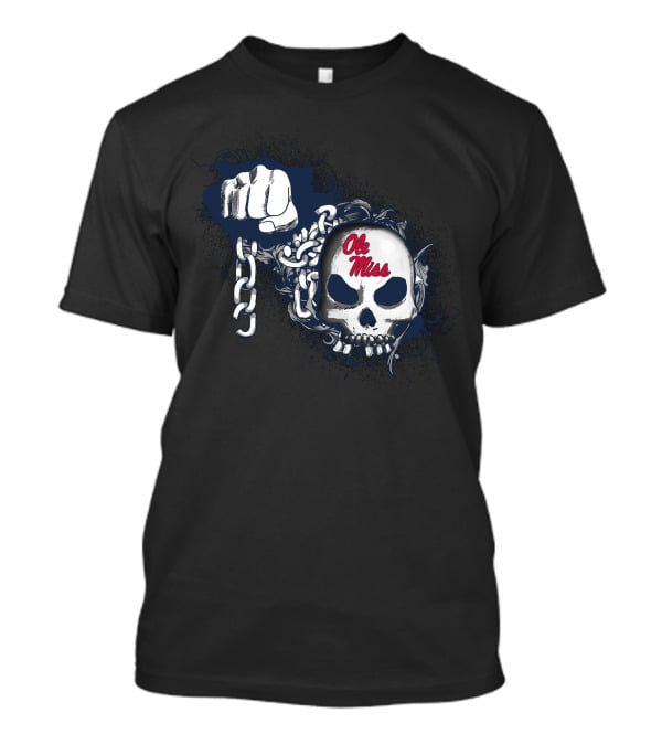 Ole Miss Rebels Skull And Chains Fist T-Shirt
