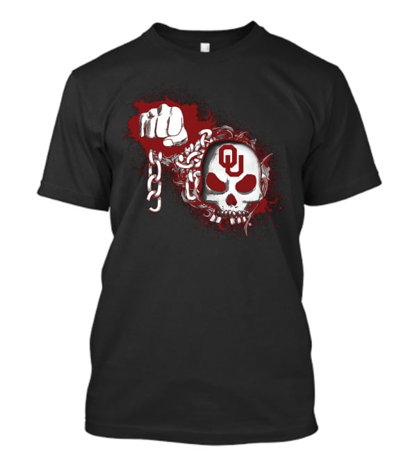 Oklahoma Sooners Ou Skull And Chains T-Shirt