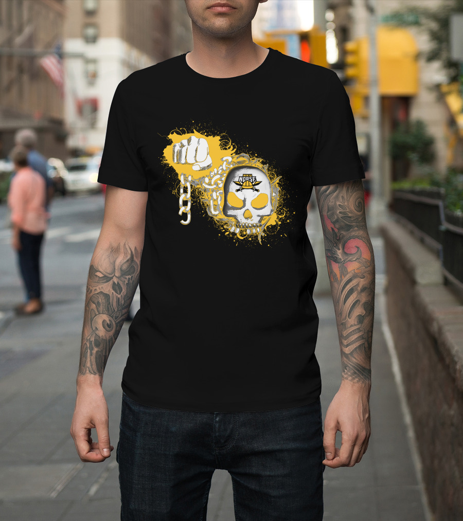 Northern Kentucky Norse Skull With Anchor And Fist T-Shirt