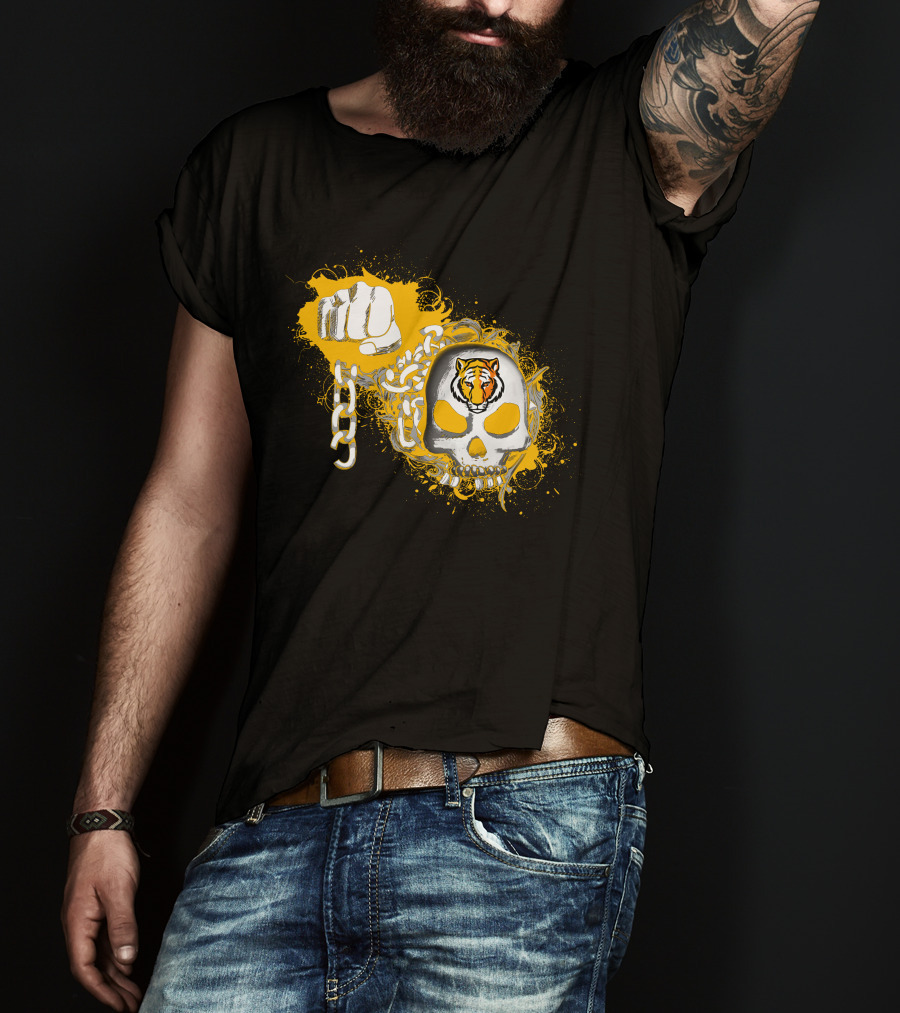 Depauw Tigers Skull And Chain T-Shirt