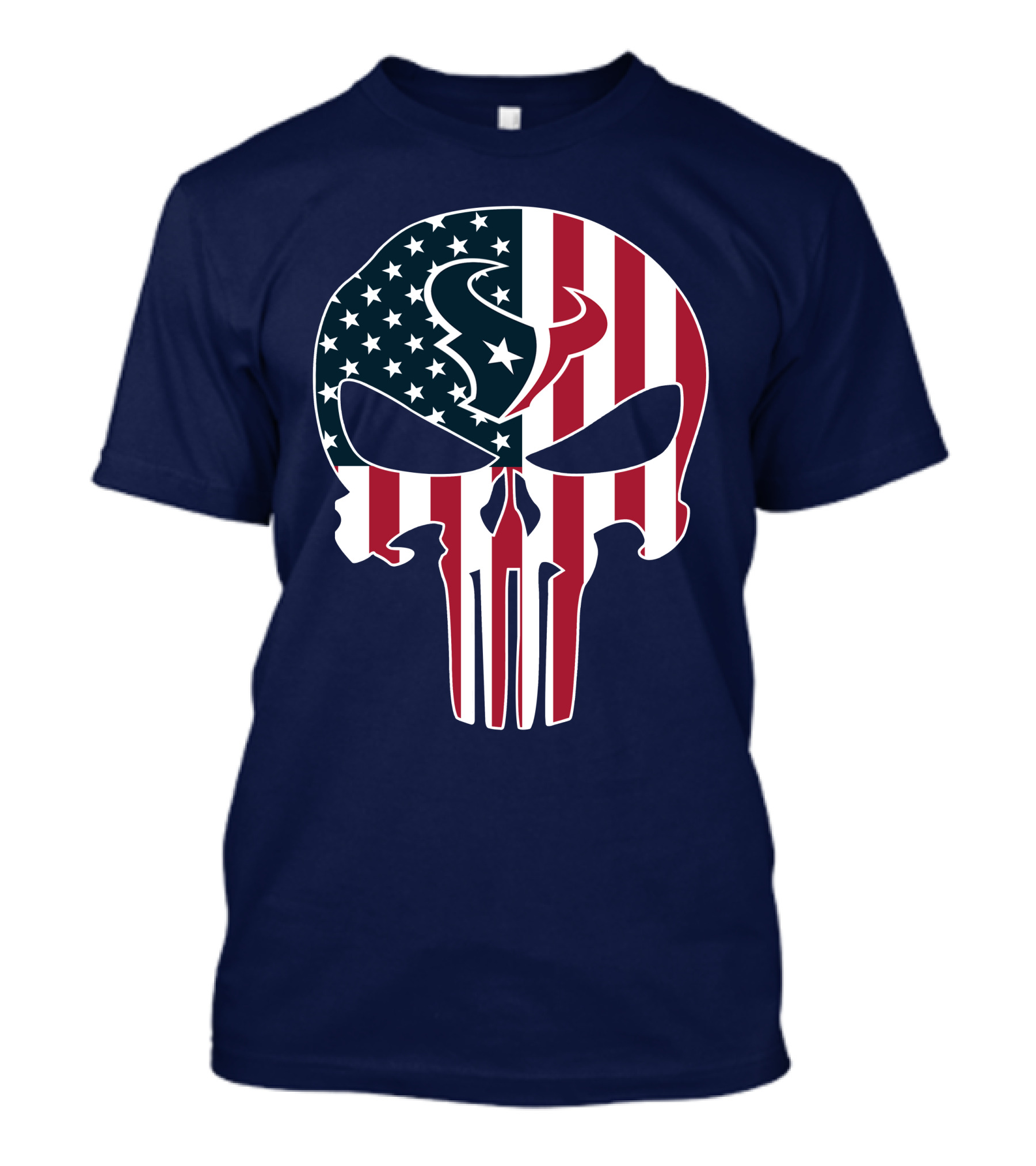 Houston Texans The Punisher American Flag T-Shirt
