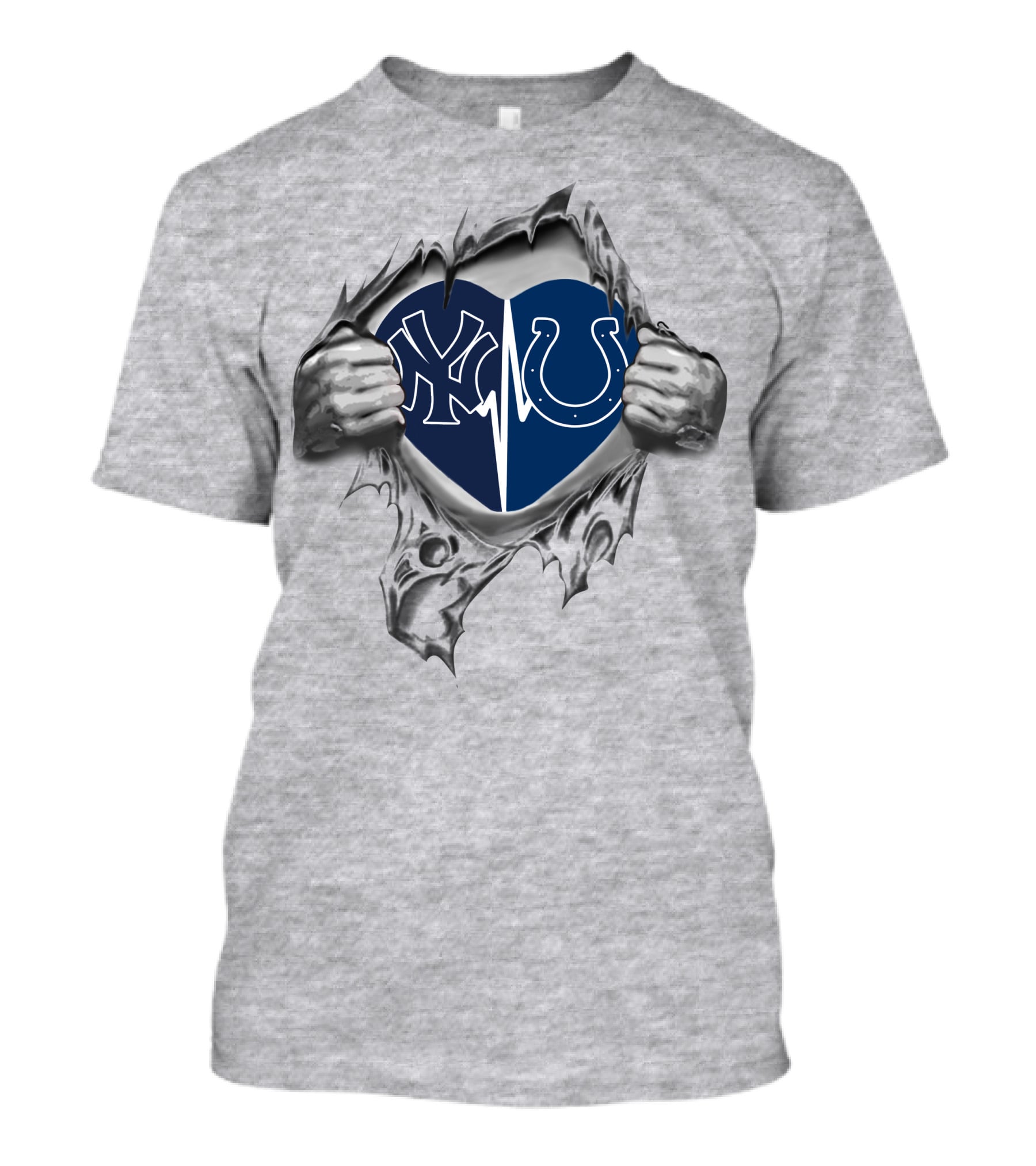 Yankees Colts Heartbeat Passion T-Shirt