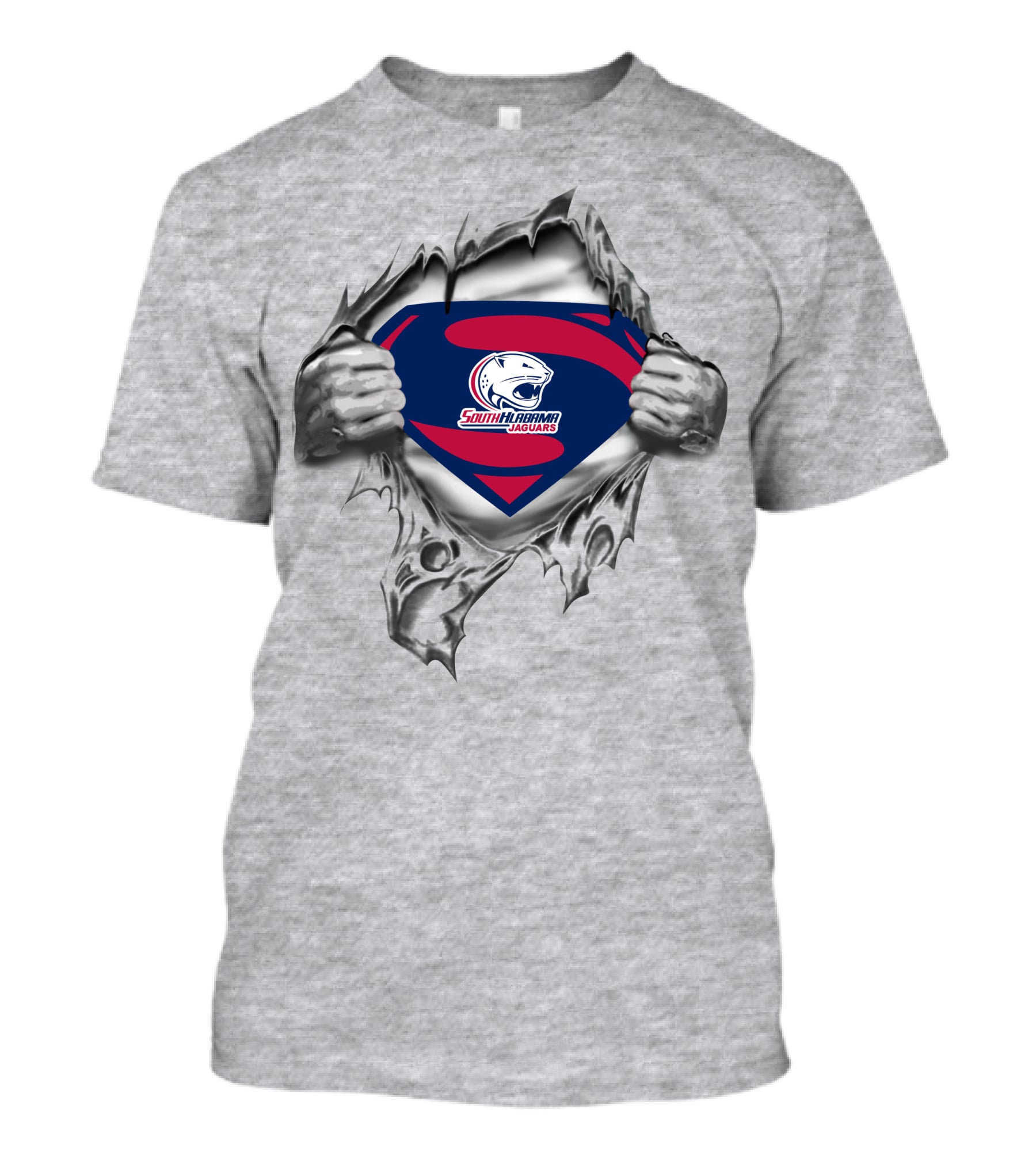 South Alabama Jaguars Superman Logo Burst T-Shirt