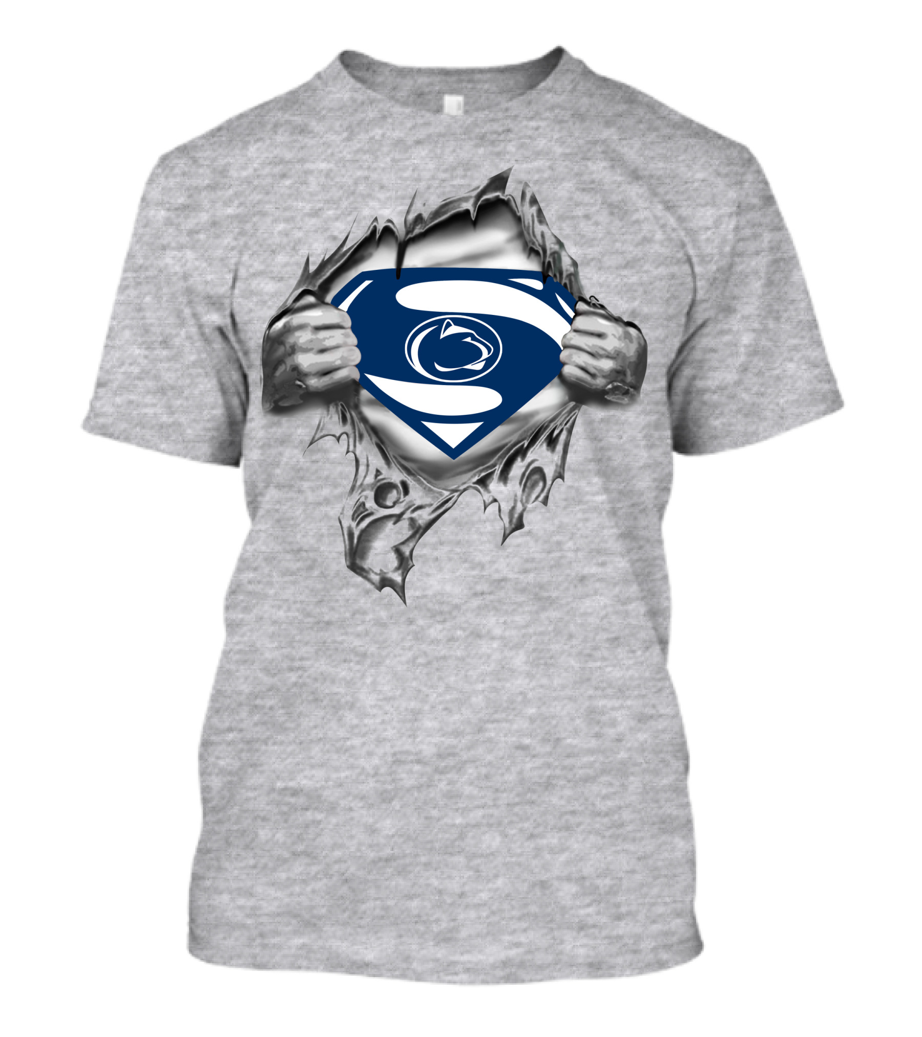 Penn State Nittany Lions Superman Logo Rip T-Shirt