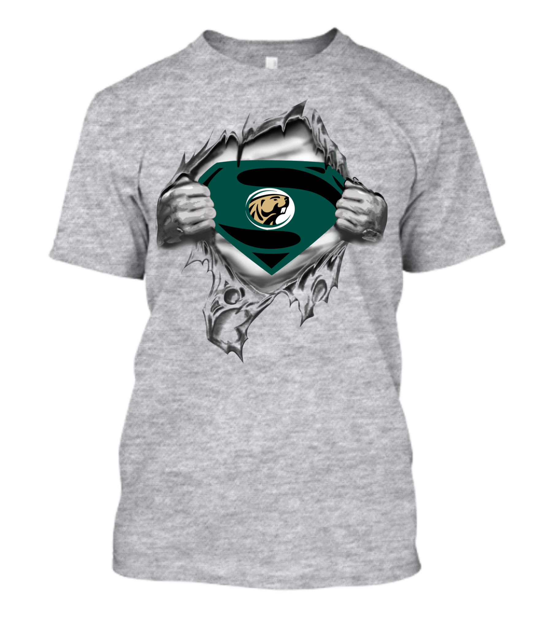 Bemidji State Beavers Superman Logo Torn Shirt T-Shirt