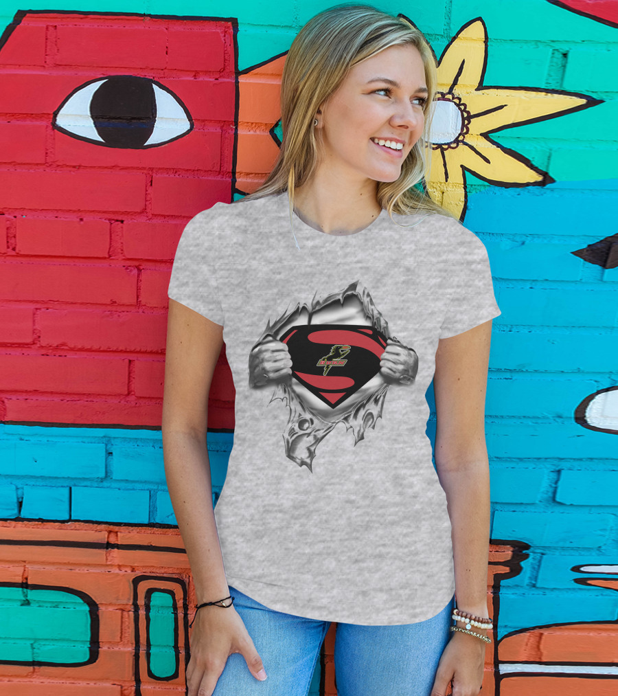 Dallas Burn Superman Logo With Torn Chest T-Shirt