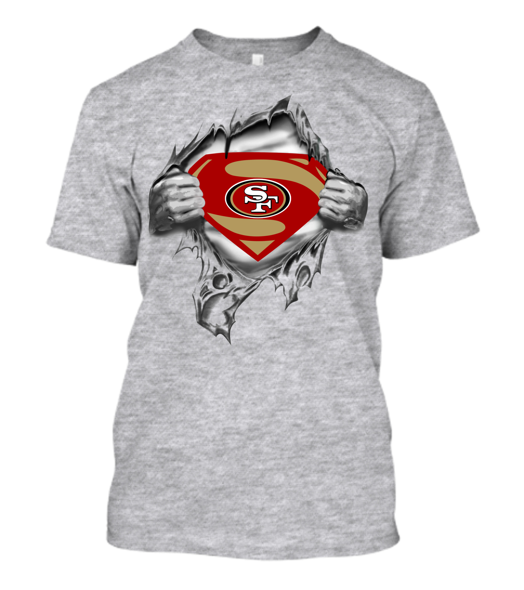 San Francisco 49ers Superman Logo Front T-Shirt