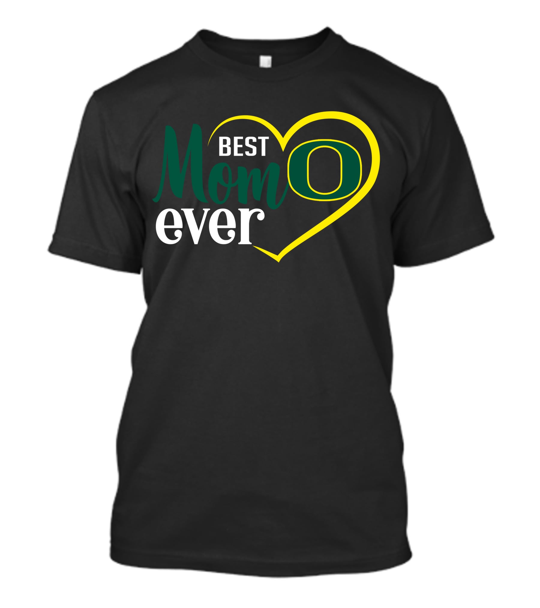 Oregon Ducks Best Mom Ever Heart O T-Shirt
