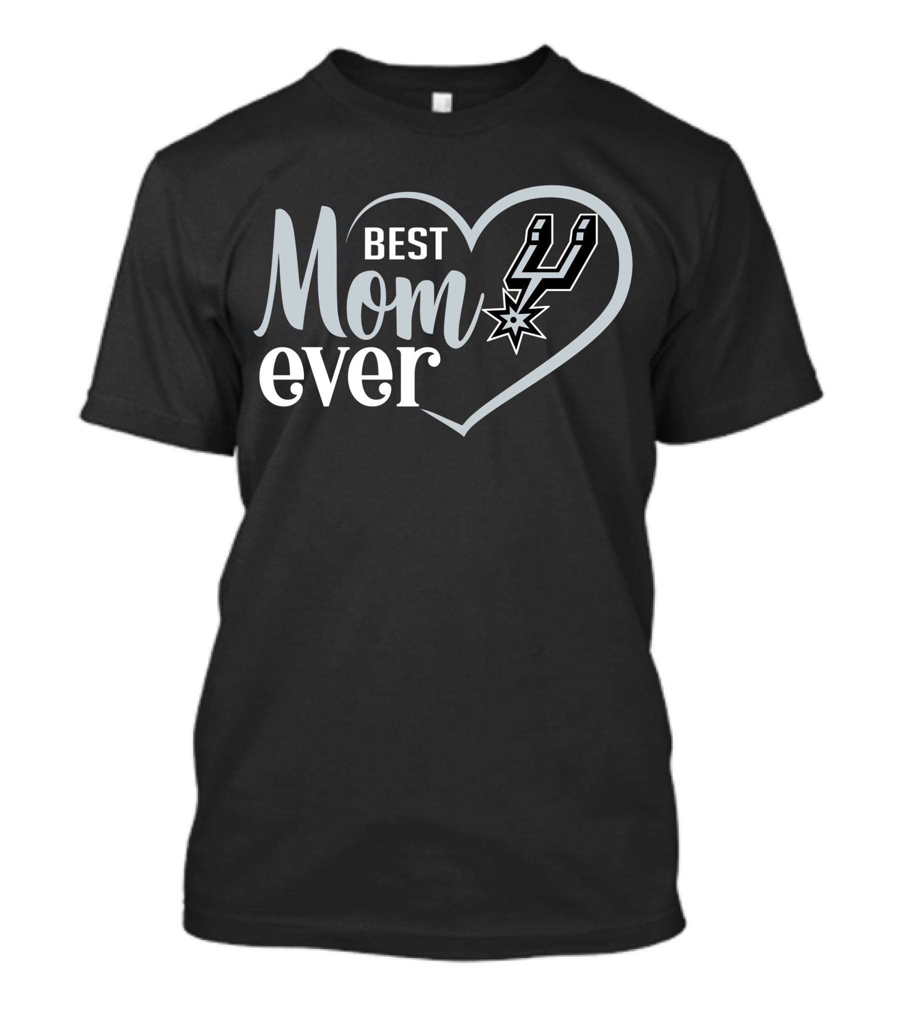 San Antonio Spurs Best Mom Ever Heart T-Shirt