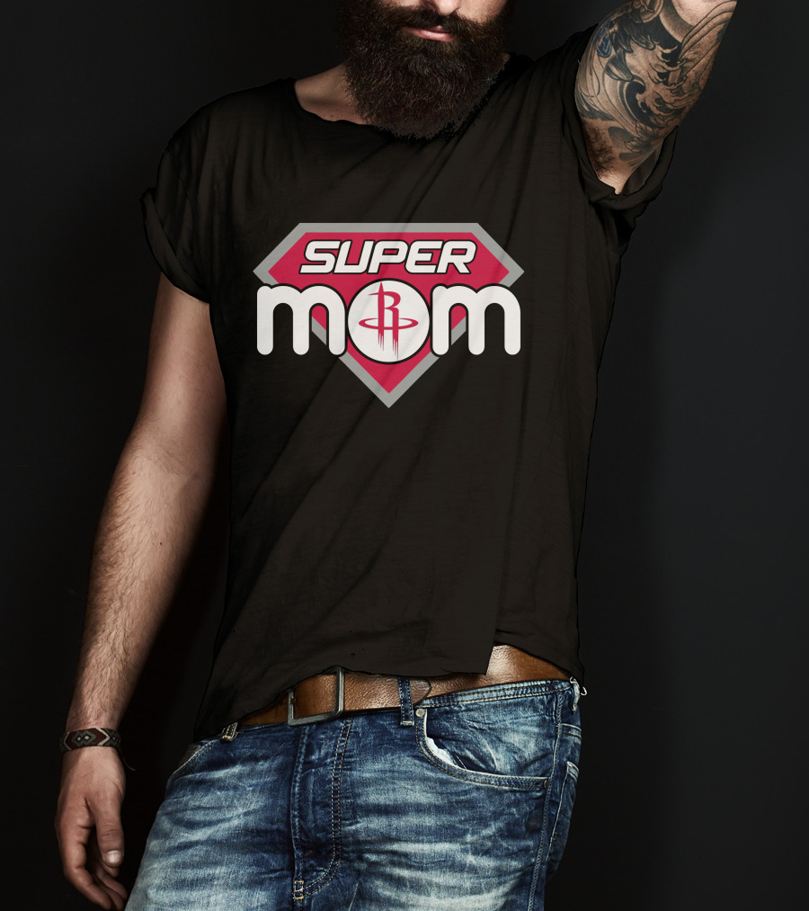 Houston Rockets Super Mom Logo T-Shirt