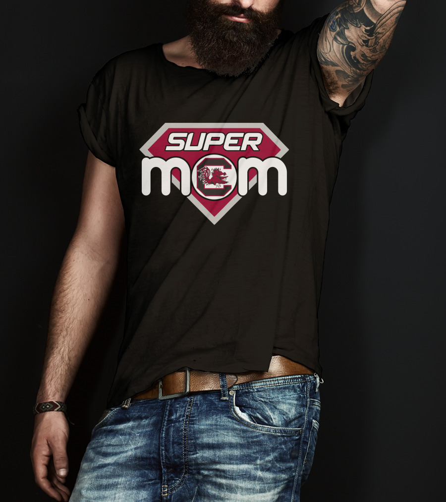 South Carolina Gamecocks Super Mom Emblem T-Shirt