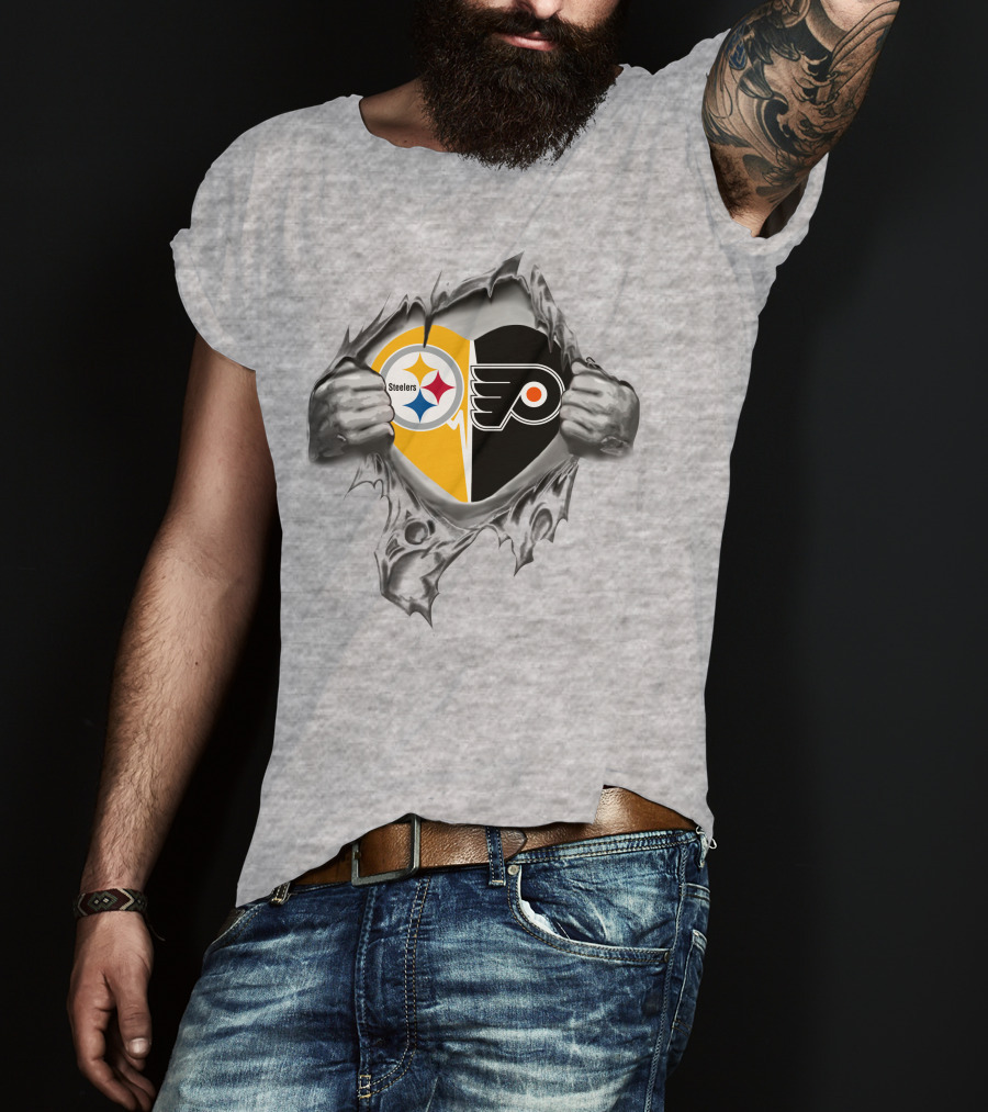 Steelers And Flyers It's In My Heart T-Shirt