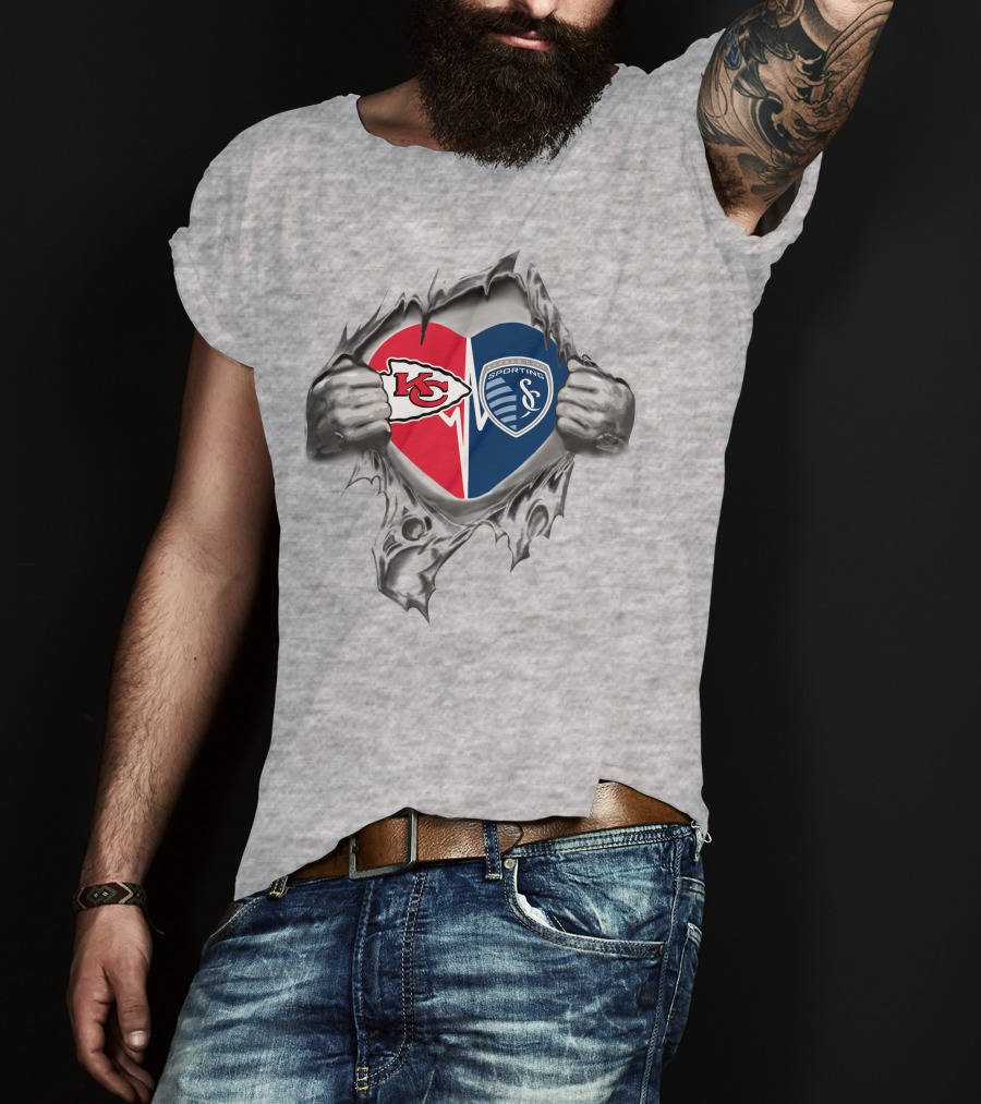 Kansas City Chiefs Sporting Kansas City Heart Design 106 Chiefs It's In My Heart T-Shirt