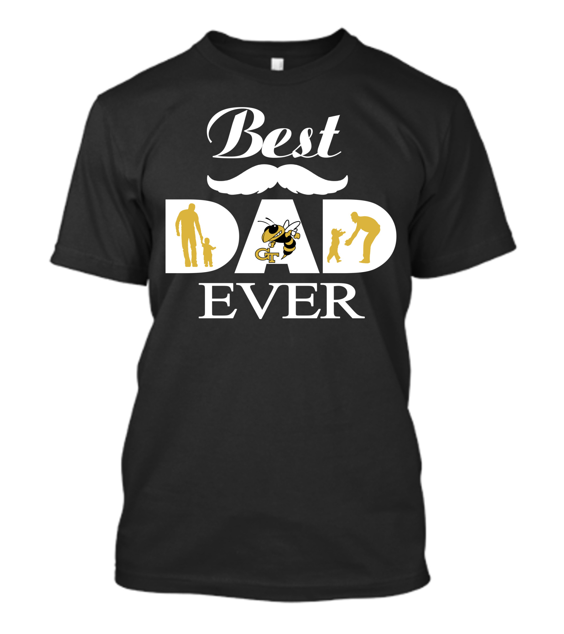 Best Dad Ever Georgia Tech Yellow Jackets T-Shirt