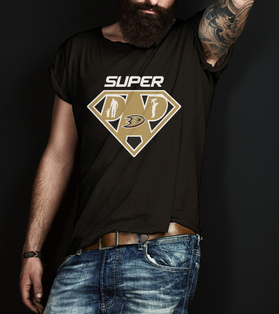 Super Anaheim Ducks Dad Hero T-Shirt