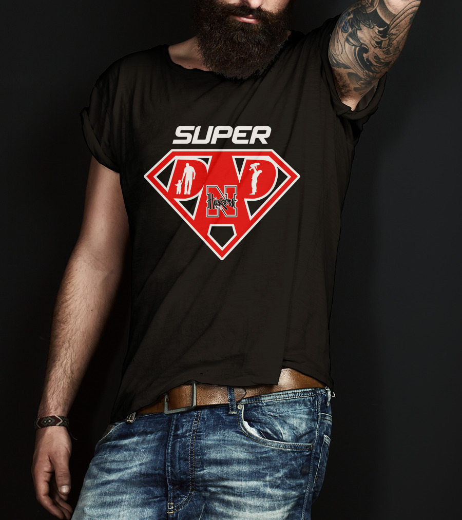 Super Nebraska Cornhuskers Dad Husker N T-Shirt