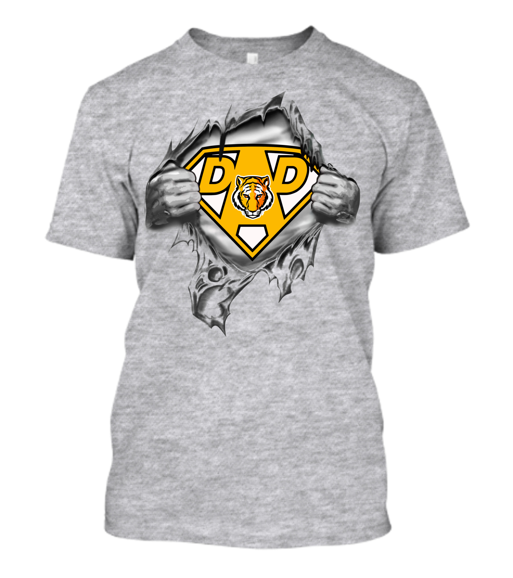 Depauw Tigers Super Dad 33 Dd Tiger Emblem Burst T-Shirt