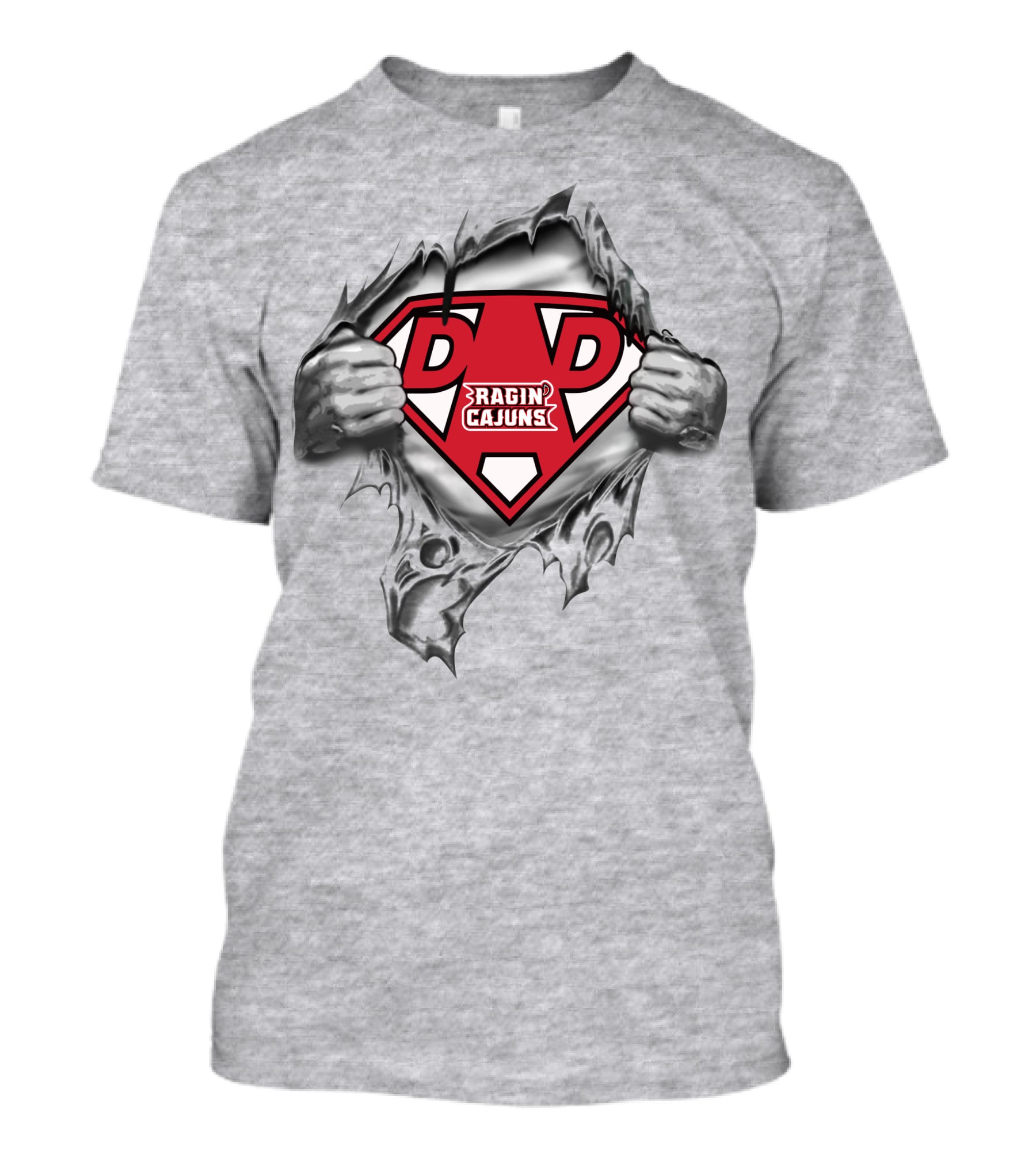 Louisiana Ragin' Cajuns Super Dad Shield T-Shirt