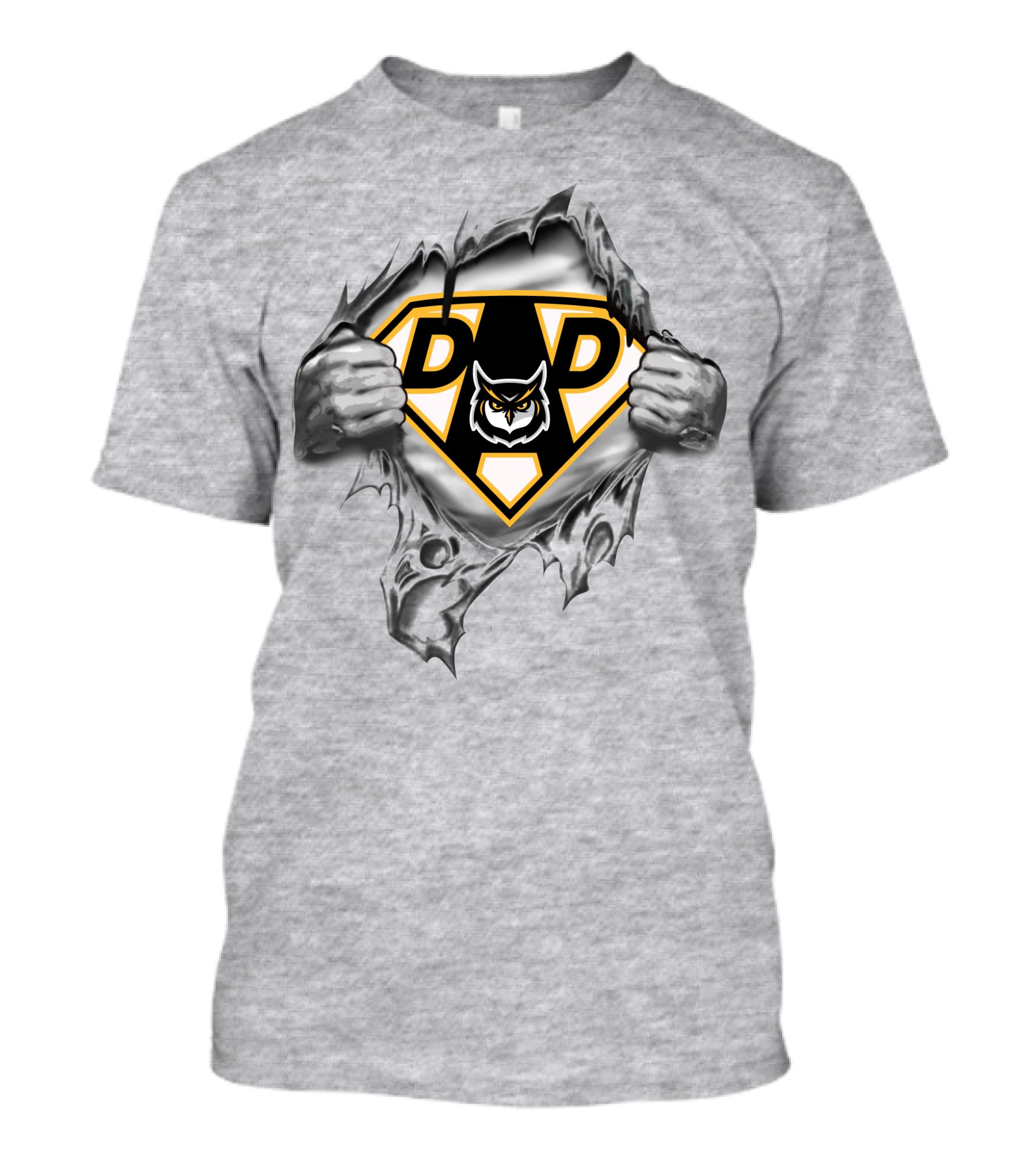 Kennesaw St Owls Super Dad Hero Logo 93 T-Shirt