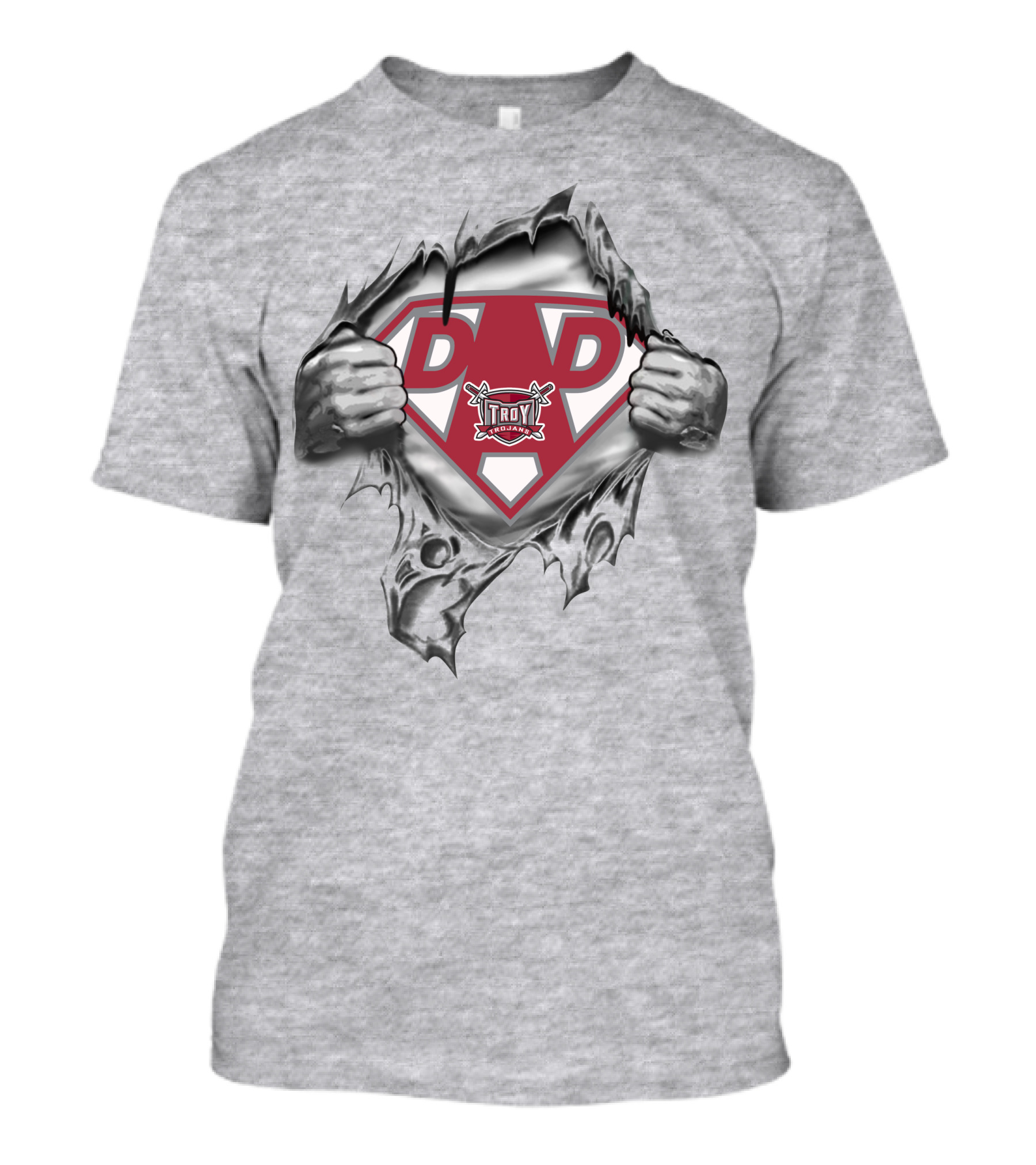 Troy Trojans Super Dad Hero T-Shirt