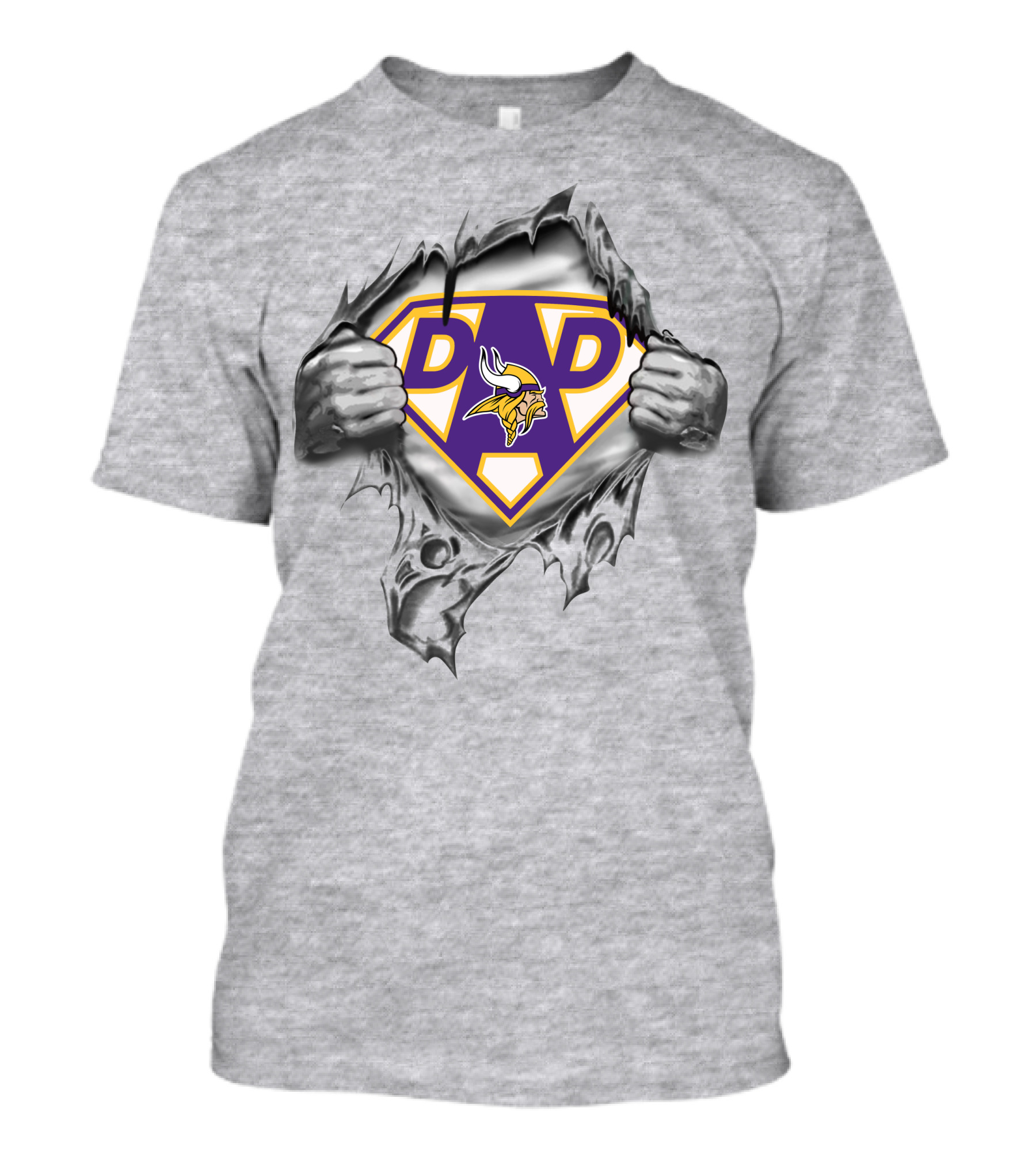 Minnesota Vikings Super Dad Logo Fan T-Shirt
