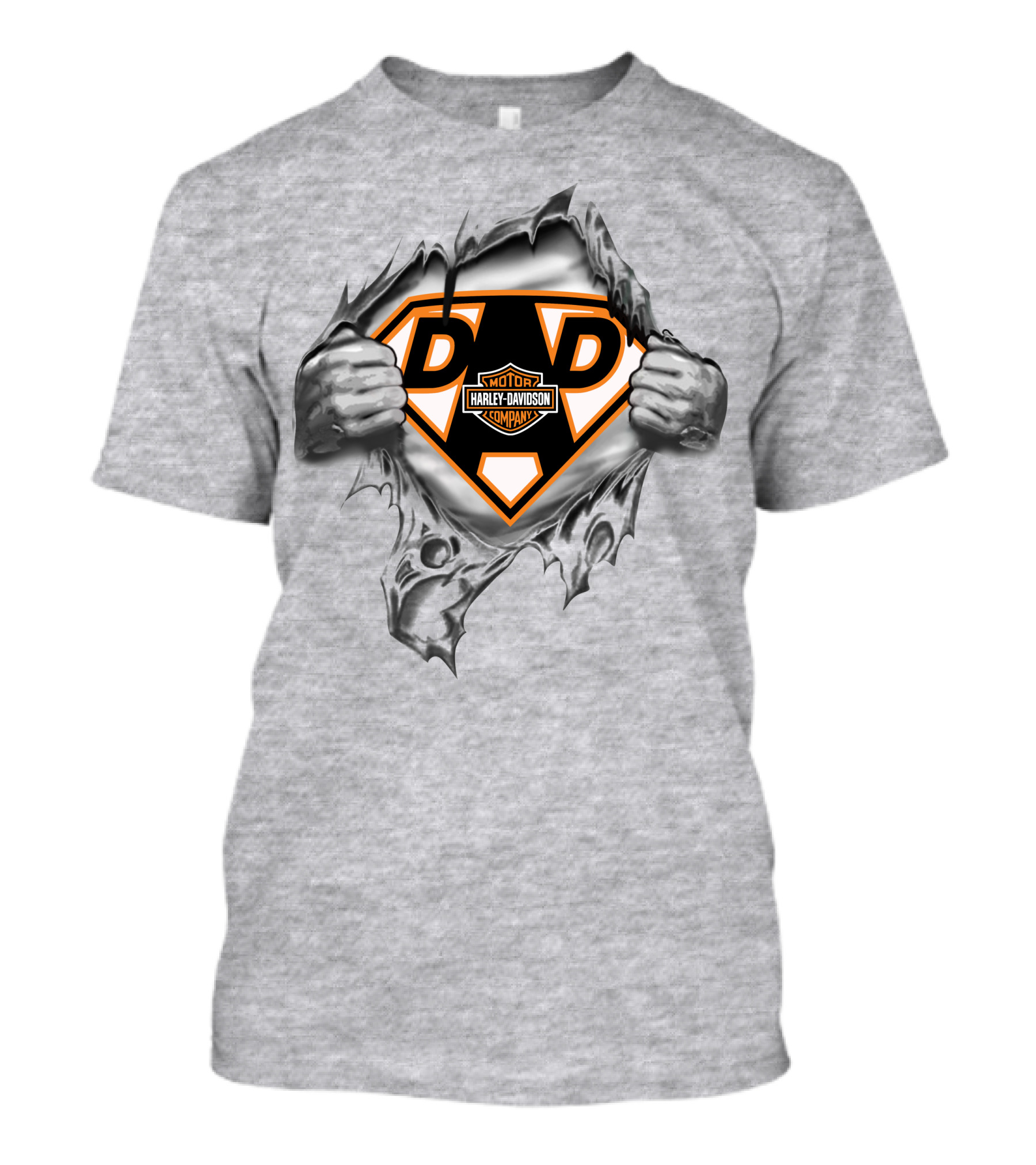 Harley Davidson Super Dad Emblem Tear-Away T-Shirt