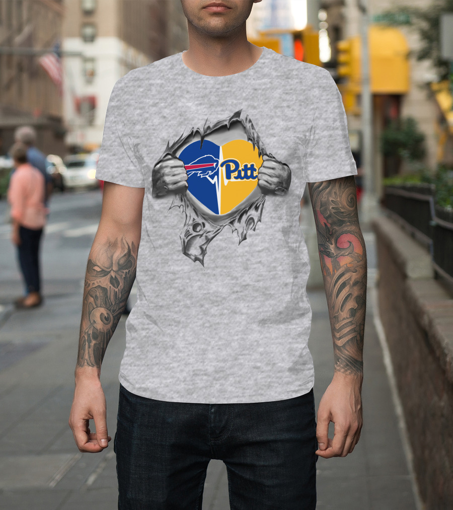 Bills Pittsburgh Panthers Heart T-Shirt