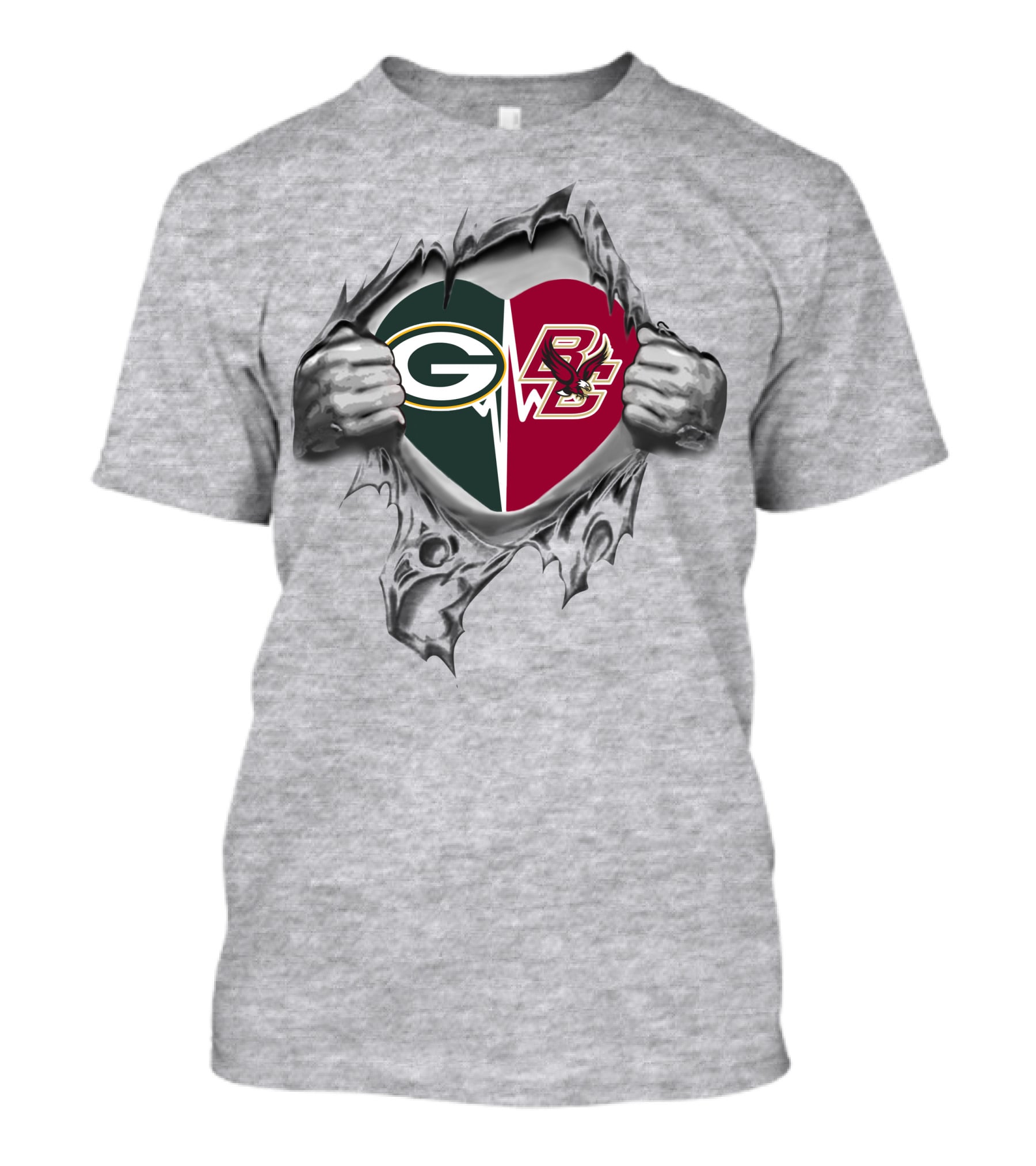 Packers Green Bay Boston College Eagles Heart T-Shirt