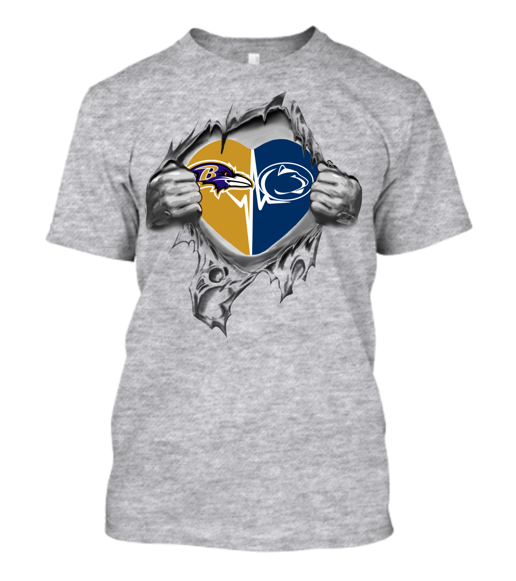 Ravens Penn State Nittany Lions Heart Hands Football Passion T-Shirt