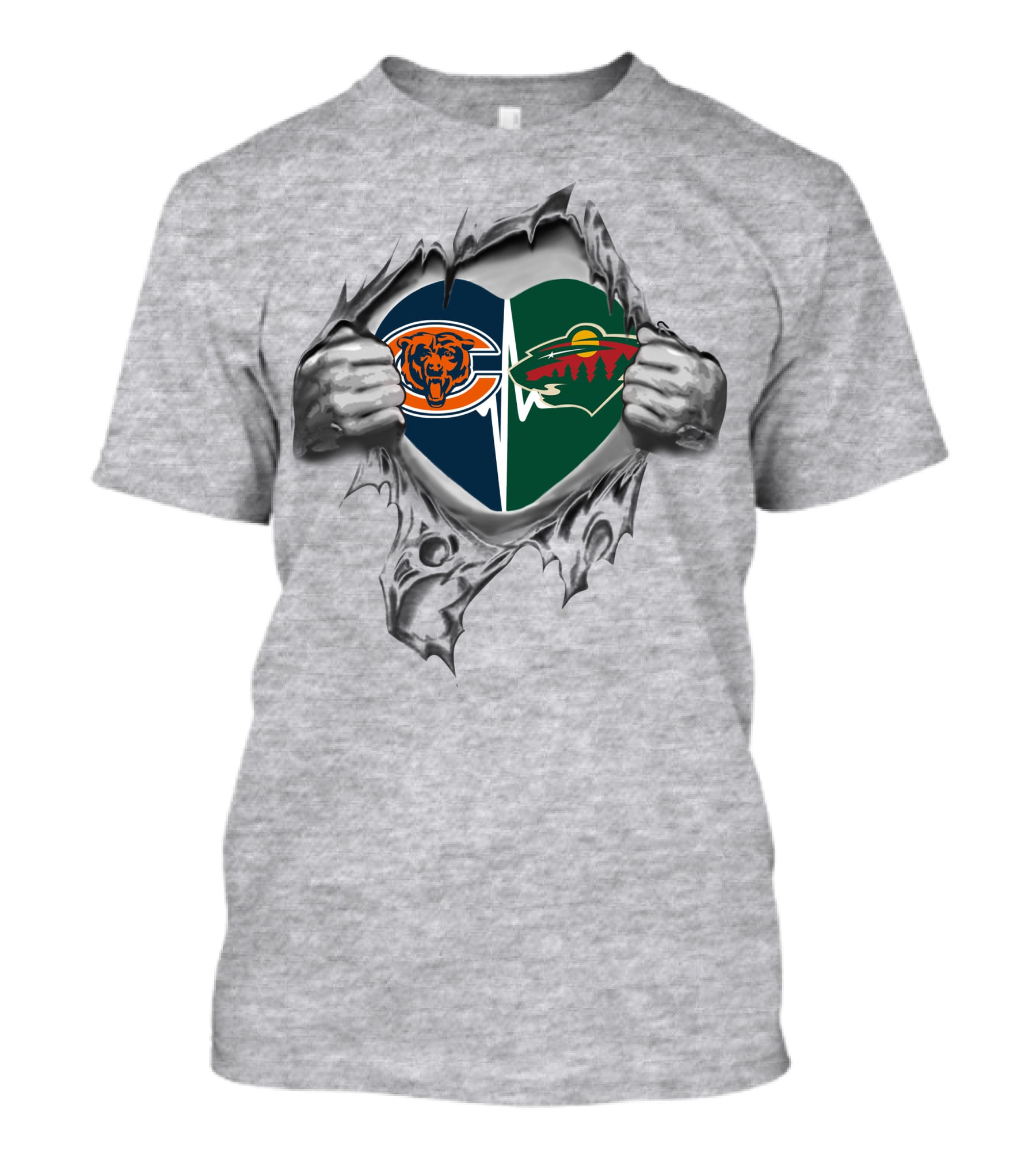 Bears Minnesota Wild Heartbeat Passion Fan Love T-Shirt