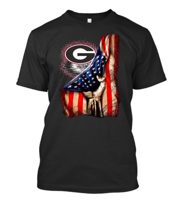 Georgia Bulldogs American Flag G Logo Patriotic T-Shirt