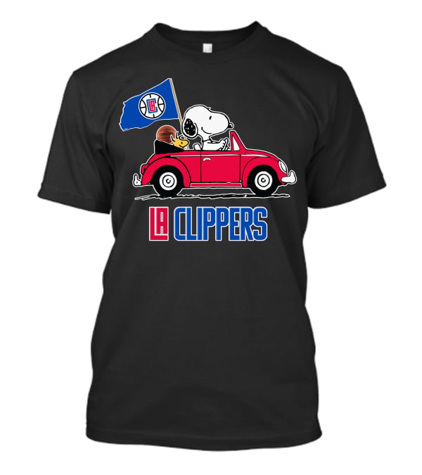 LA Clippers Snoopy Ride Car Basketball Peanuts T-Shirt